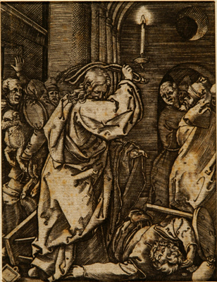 Raimondi Marcantonio - Cristo caccia i mercanti dal tempio (dalla serie: Piccola passione)